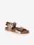 Sandales enfant cuir à doubles boucles or+rose pâle 6 - vertbaudet enfant 