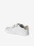 Baskets scratchées cuir enfant collection maternelle blanc+rose pâle 3 - vertbaudet enfant 