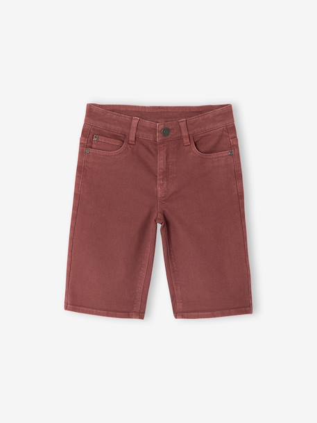 Bermuda garçon 5 poches argile+bleu grisé+terracotta+vert émeraude 14 - vertbaudet enfant 