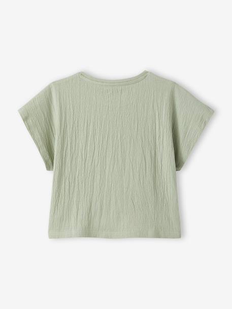 Blouse manches courtes blanc imprimé+vert amande 8 - vertbaudet enfant 