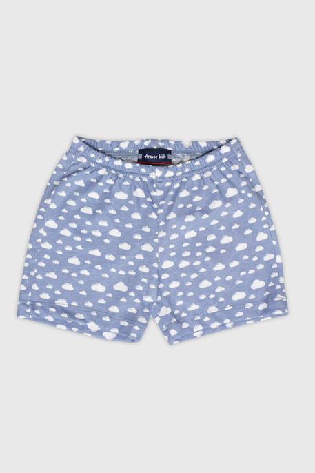 Pyjama short en coton léger enfant Imprimé nuages ciel 2 - vertbaudet enfant 