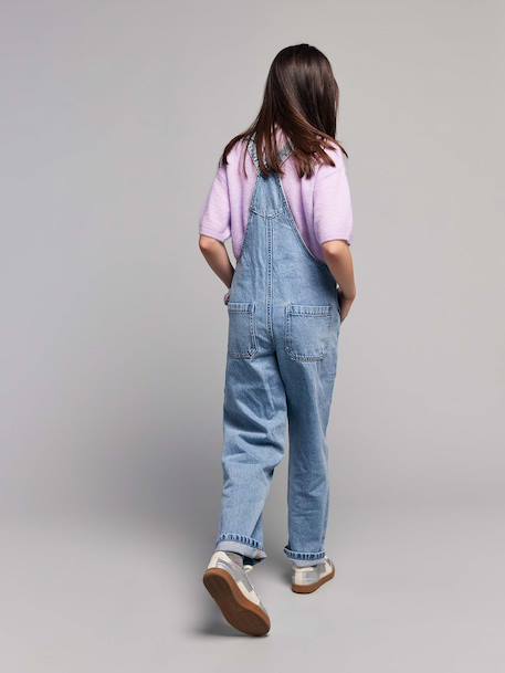 Salopette fille denim bleu clair 5 - vertbaudet enfant 