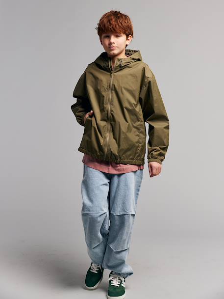 Coupe-vent garçon léger zippé kaki 4 - vertbaudet enfant 