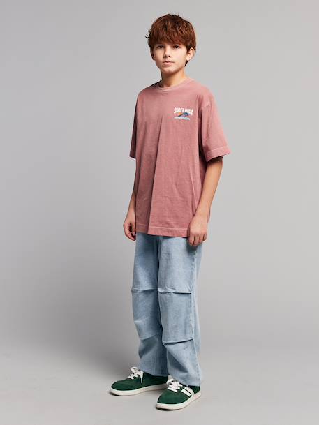 T-shirt oversize garçon coton anthracite+vieux rose 13 - vertbaudet enfant 