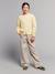 Pantalon large fille fluide rayé beige 2 - vertbaudet enfant 