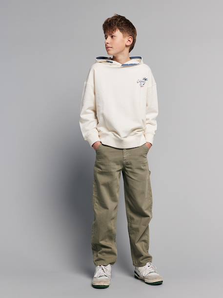 Sweat capuche garçon oversize imprimé dos écru 7 - vertbaudet enfant 