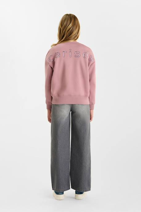 Sweat-shirt emagi Vieux rose 4 - vertbaudet enfant 