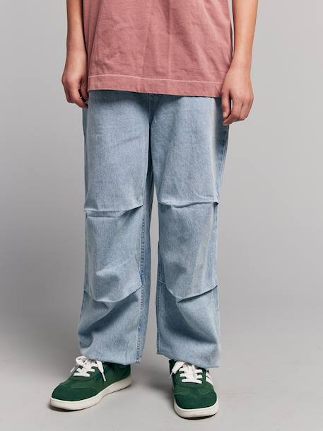 Pantalon parachute denim denim bleached 6 - vertbaudet enfant 