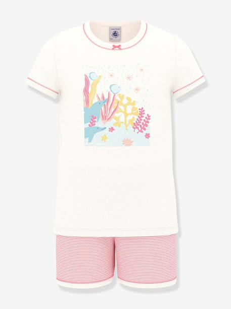 Pyjama short fille blanc 1 - vertbaudet enfant 
