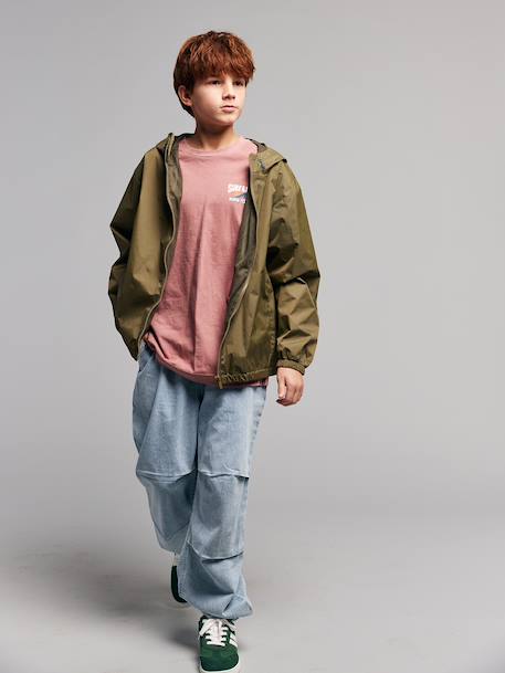 Coupe-vent garçon léger zippé kaki 3 - vertbaudet enfant 
