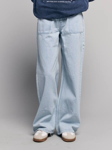 Fille-Pantalon large fille rayé