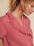 Blouse femme volant gaze Capsule mère-fille vieux rose 8 - vertbaudet enfant 