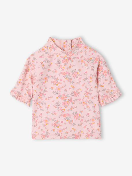 Maillot bain anti uv 3 pièces rose poudré 3 - vertbaudet enfant 