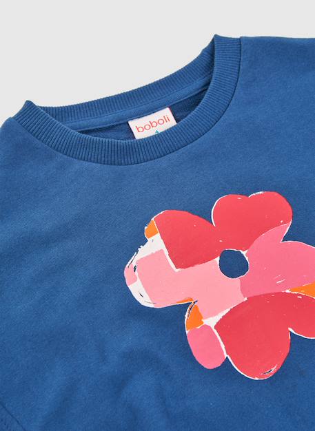 Sweat-shirt fille coton Bleu 3 - vertbaudet enfant 