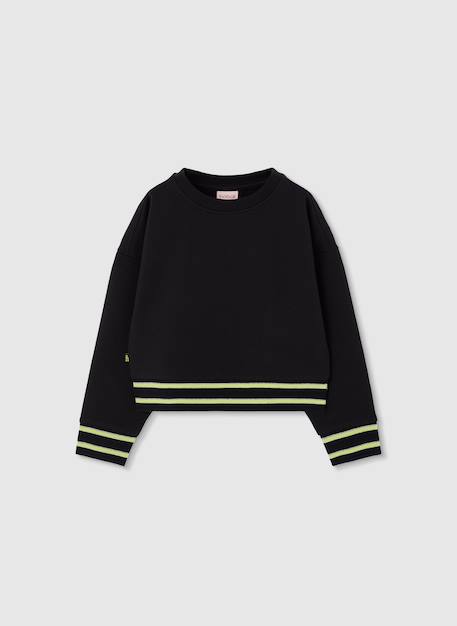 Sweatshirt pour fille Noir 1 - vertbaudet enfant 