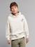 Sweat capuche garçon oversize imprimé dos écru 1 - vertbaudet enfant 