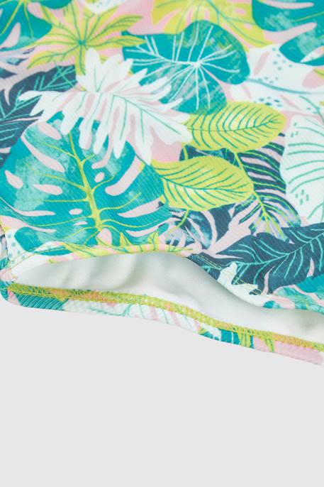 Maillot de bain fille motif feuilles Multicolore 4 - vertbaudet enfant 