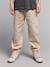 Pantalon twill coton et lin garçon taille ajustable écru 1 - vertbaudet enfant 