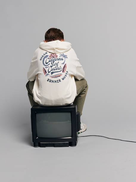 Sweat capuche garçon oversize imprimé dos écru 8 - vertbaudet enfant 