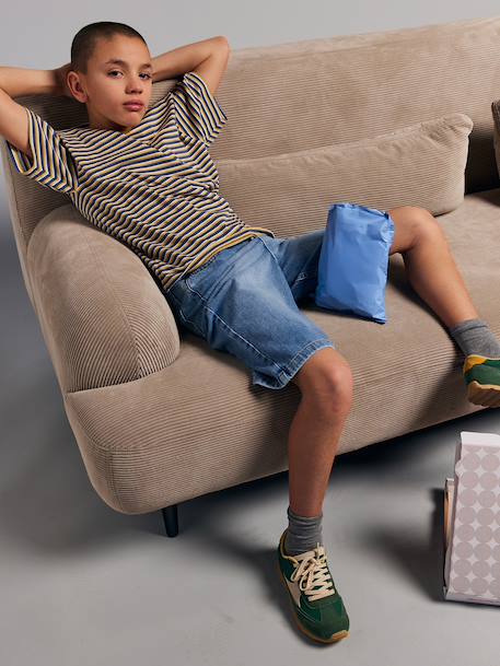 T-shirt manches courtes garçon rayé bleu 6 - vertbaudet enfant 