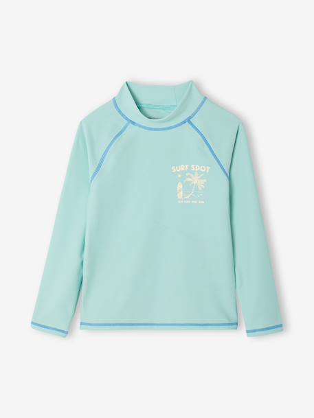T-shirt anti UV garçon manches longue Surf turquoise 2 - vertbaudet enfant 