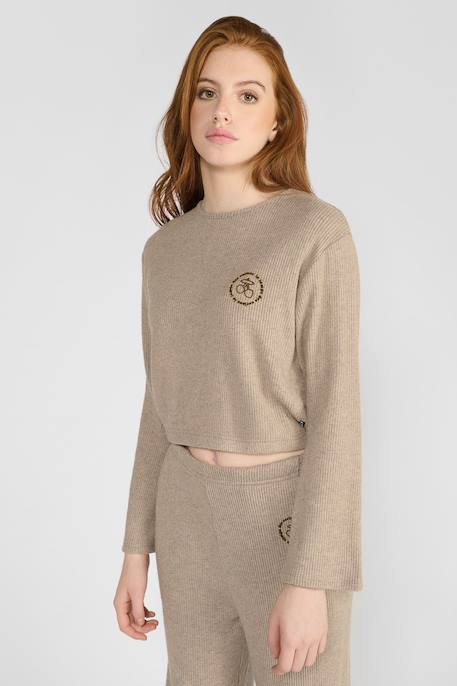 Sweat-shirt auregi Taupe 6 - vertbaudet enfant 