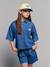 Ensemble short chemise fille denim léger bleu moyen 1 - vertbaudet enfant 