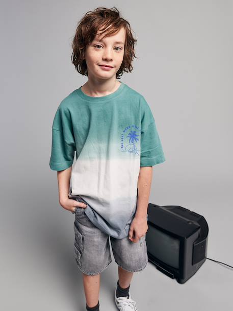 T-shirt garçon manches courtes bleu clair 5 - vertbaudet enfant 