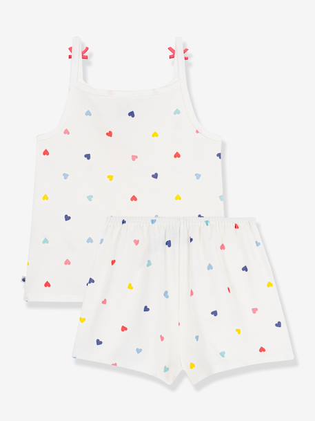 Pyjama short fille à bretelles blanc 3 - vertbaudet enfant 