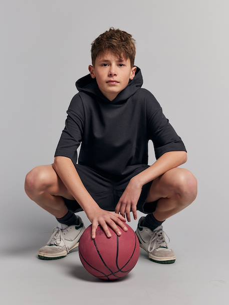 Ensemble short sweat manches courtes anthracite 2 - vertbaudet enfant 