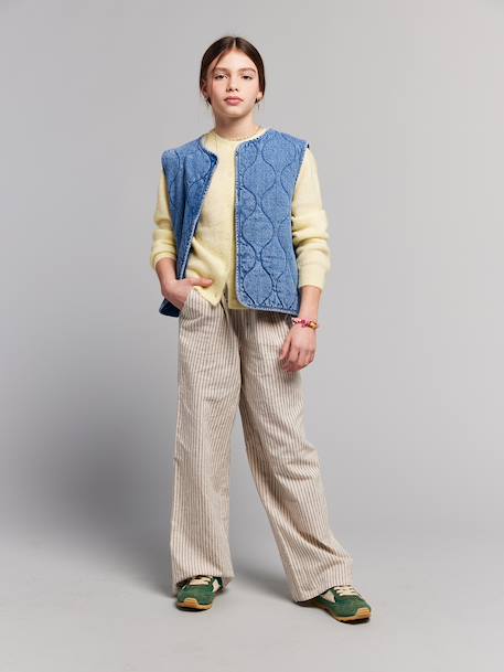 Veste sans manches denim bleu moyen 2 - vertbaudet enfant 