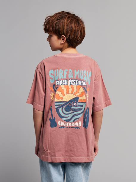T-shirt oversize garçon coton anthracite+vieux rose 12 - vertbaudet enfant 