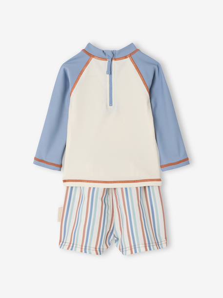 Ensemble maillot de bain bébé anti UV bleu grisé 5 - vertbaudet enfant 
