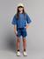 Ensemble short chemise fille denim léger bleu moyen 6 - vertbaudet enfant 