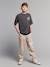 Pantalon twill coton et lin garçon taille ajustable écru 2 - vertbaudet enfant 