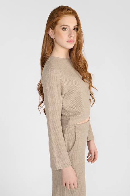 Sweat-shirt auregi Taupe 3 - vertbaudet enfant 