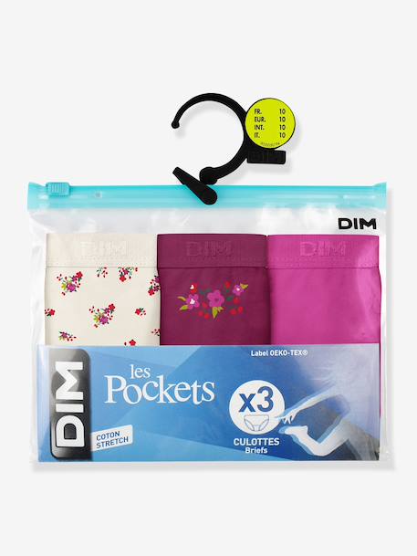 Lot de 3 culottes fille Les Pockets en coton stretch Assorties 2 - vertbaudet enfant 