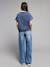 Jean large rivets étoiles bleu clair 6 - vertbaudet enfant 