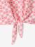 T-shirt fille imprimé noeud fantaisie manches courtes blanc+lavande+rose 12 - vertbaudet enfant 
