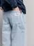 Pantalon large fille rayé rayé bleu 2 - vertbaudet enfant 