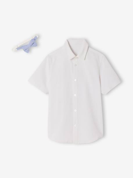 Chemise manches courtes noeud papillon blanc 2 - vertbaudet enfant 