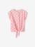 T-shirt fille imprimé noeud fantaisie manches courtes blanc+lavande+rose 10 - vertbaudet enfant 