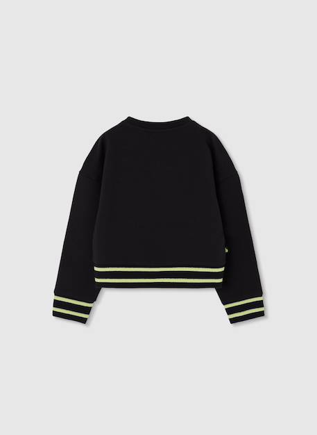 Sweatshirt pour fille Noir 2 - vertbaudet enfant 
