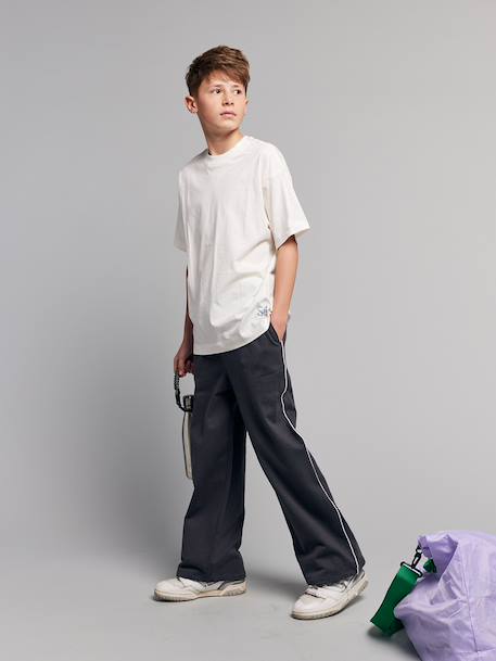 Lot 2 T-shirt manches courtes bleu grisé 10 - vertbaudet enfant 