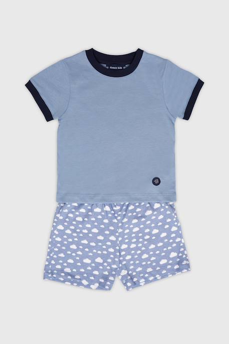 Pyjama short en coton léger enfant Imprimé nuages ciel 1 - vertbaudet enfant 