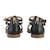 Sandales en cuir à brides Argent+Noir+Rose 10 - vertbaudet enfant 