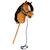 Cheval bâton d’équitation avec tête en peluche, accessoires et bâton en bois démontable Marron+Noir 2 - vertbaudet enfant 
