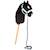 Cheval bâton d’équitation avec tête en peluche, accessoires et bâton en bois démontable Marron+Noir 7 - vertbaudet enfant 