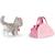 Peluche chat ultra douce avec sac à main décoratif pour jeux et câlins Rose 3 - vertbaudet enfant 