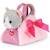 Peluche chat ultra douce avec sac à main décoratif pour jeux et câlins Rose 1 - vertbaudet enfant 